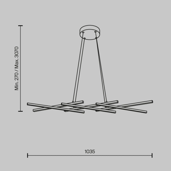 Lampa wisząca Halo MOD244PL-L50BSK Maytoni - zdjęcie dodatkowe 5