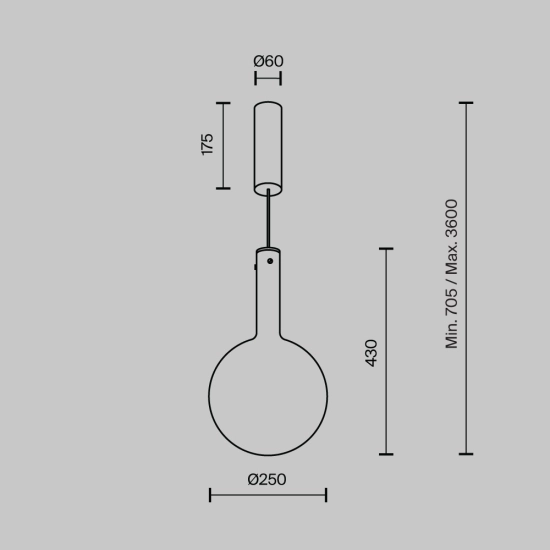 Lampa wisząca Nebula MOD182PL-L6B3K Maytoni - zdjęcie dodatkowe 2