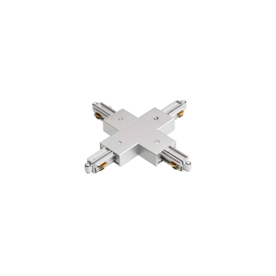 1F X łącznik srebrno-szara z opcją zasilania R12280 230V Rendl light studio - zdjęcie produktu