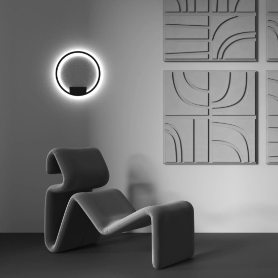 Lampa ścienna (Kinkiet) Rim MOD058WL-L25BK 40cm Maytoni - zdjęcie dodatkowe 4