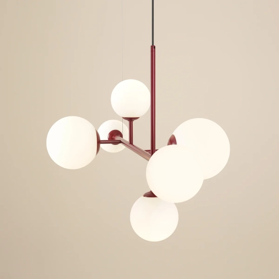 DIONE 6 RED WINE 1092K15 Nowoczesna lampa wisząca #colours Aldex - zdjęcie produktu