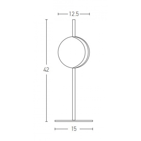2004 TABLE LIGHT 8W ALUMINIUM - METAL - ACRYLIC, BLACK - GOLD FOR INTERIOR SPACES Zambelis Lights