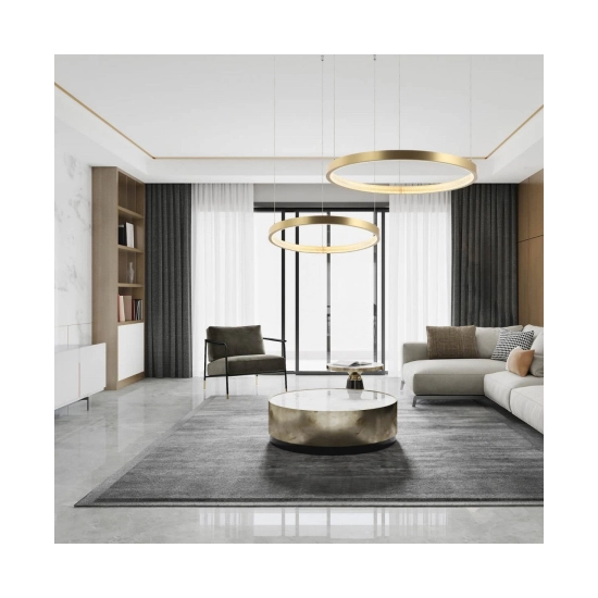2006 PENDANT LIGHT 34W 3000K ALUMINIUM-ACRYLIC BRUSHED GOLD MATT FOR INDOOR SPACES Zambelis Lights