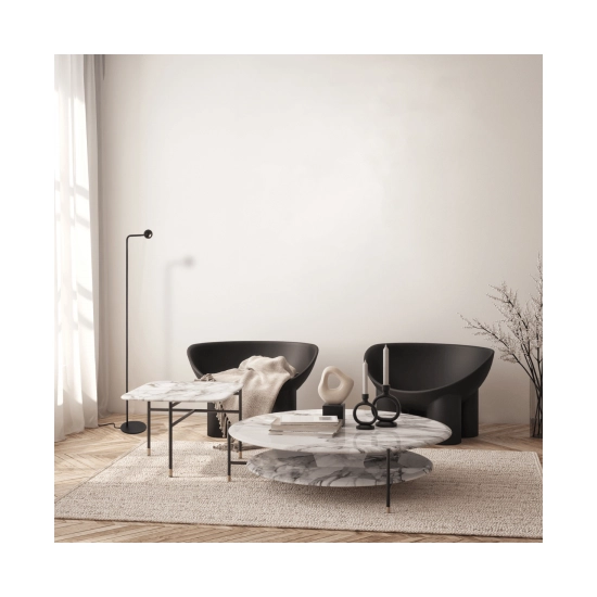 20109 FLOOR LAMP 5W 3000K ALUMINIUM & METAL SANDY BLACK PORTABLE FLOOR LIGHTS FOR INDOOR SPACES Zambelis Lights