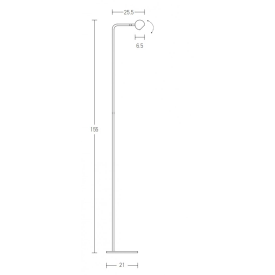 20109 FLOOR LAMP 5W 3000K ALUMINIUM & METAL SANDY BLACK PORTABLE FLOOR LIGHTS FOR INDOOR SPACES Zambelis Lights