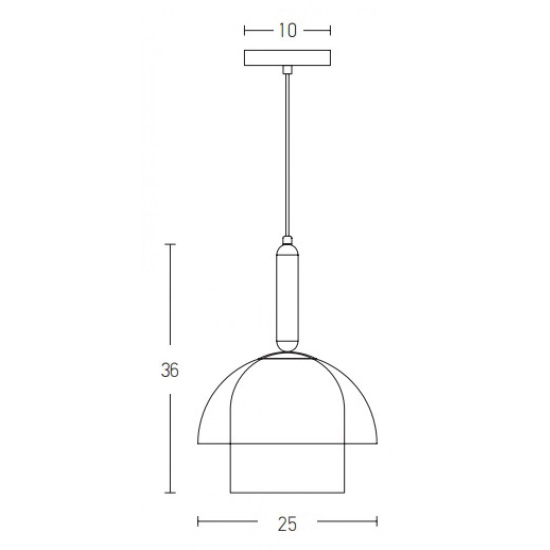20126 GLASS PENDANT LIGHT E 27 MAX 40W GLASS SMOKY GREY Zambelis Lights