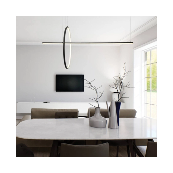 20128 LED PENDANT LIGHT 41W 3000K ALUMINΙUM DIMMING BLACK FOR INTERIOR SPACES Zambelis Lights