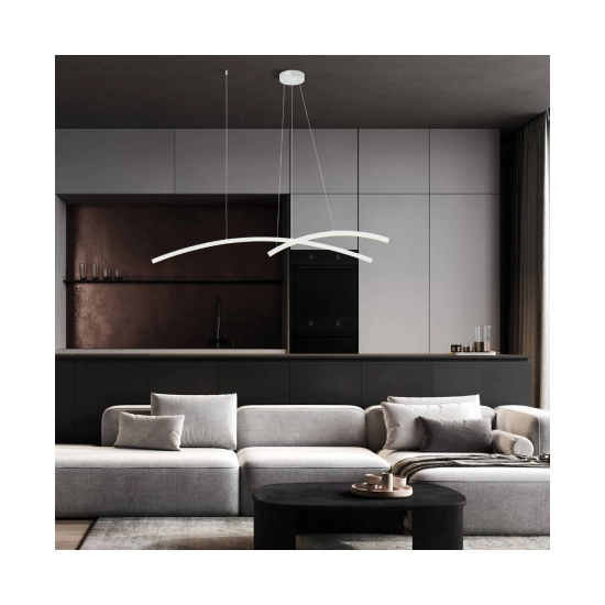 20129 LED PENDANT LIGHT 41W 3000K ALUMINΙUM & ACRYLIC WHITE Zambelis Lights