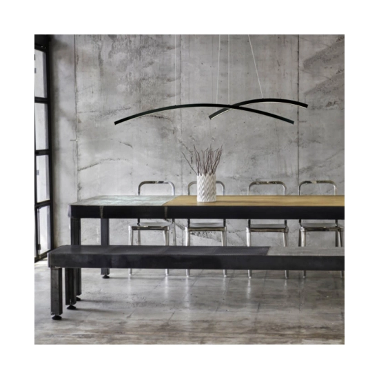20130 LED PENDANT LIGHT 41W 3000K ALUMINΙUM &ACRYLIC BLACK Zambelis Lights