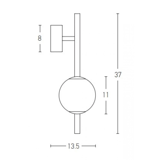 20133 LED WALL LIGHT 7W 3000K GLASS &METAL WHITE-BLACK Zambelis Lights