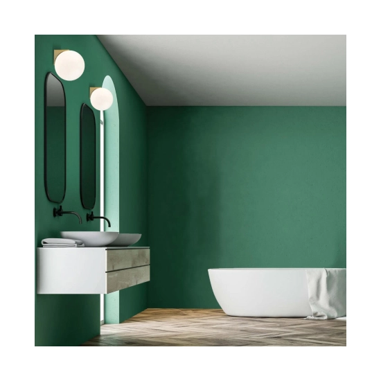 20149 LED WALL LAMP 1XG9 7W BRUSHED BRASS FINISH IP44 Zambelis Lights