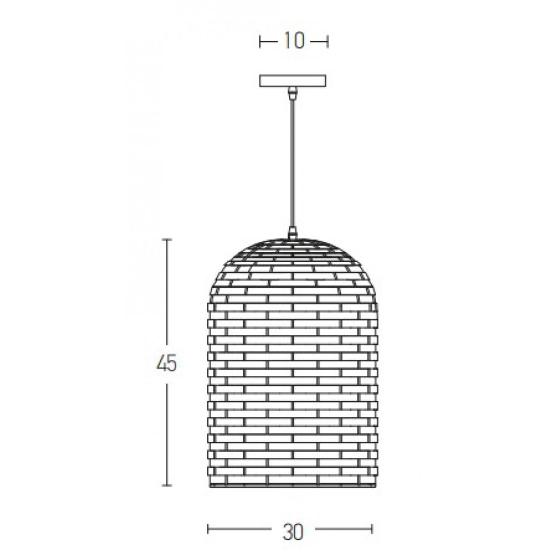 20152 BAMBOO PENDANT LIGHT E27 NATURAL SHADE- NATURAL ELEMENTS LIGHTS Zambelis Lights