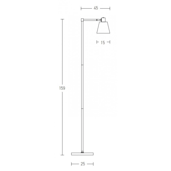 20216 FLOOR LAMP E27 MAX 25W ALUMINUM BLACK -GOLD ON/OFF SWITCH FOR INDOOR SPACES Zambelis Lights