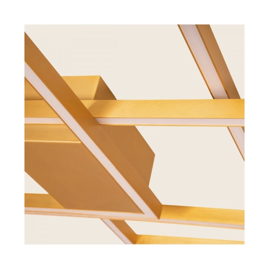 2022 CEILING LIGHT 52W 3000K ALUMINIUM & ACRYLIC GOLD MAT SHADE Zambelis Lights