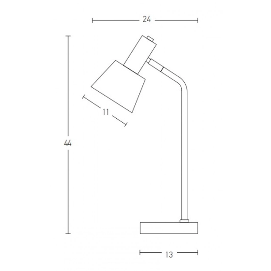 20221 TABLE LAMP E14 MAX 25W IRON WHITE -GOLD ON/OFF SWITCH FOR INTERIOR SPACES Zambelis Lights