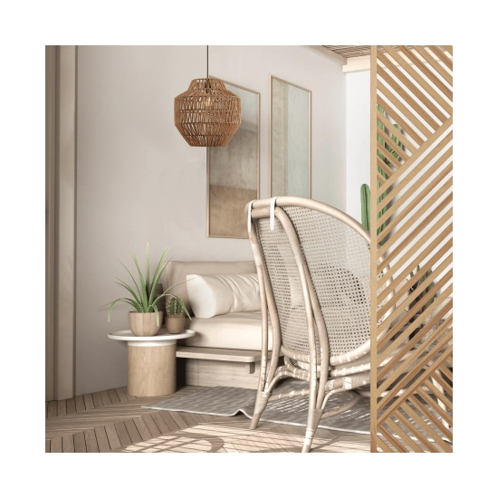 20236 PENDANT LAMP E27 MAX 40W PAPER ROPE BROWN NATURAL ELEMENTS LIGHTSZambelis Lights