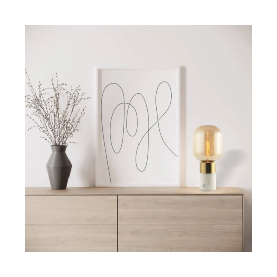 20253 TABLE LAMP E27 MAX 25W METAL - MARBLE - GLASS ON/OFF SWITCH Zambelis Lights