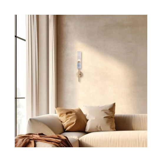 20352 WALL LIGHT 1XG9 MAX 9W MARBLE-GLASS GOLD MATT Zambelis Lights
