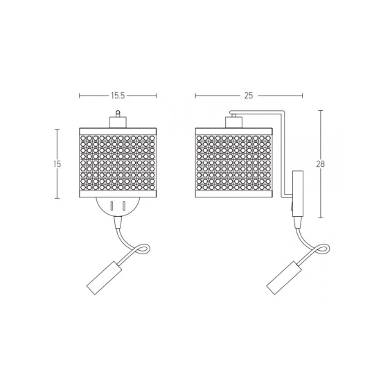 20355 WALL LIGHT 1XE27 MAX 40W WITH STICK 3W 3000K BLACK MATT METAL - NATURAL BUSH Zambelis Lights