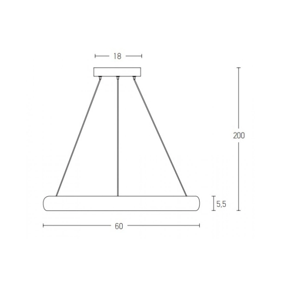 2052 PENDANT LIGHT 50W 3000K ALUMINUM & ACRYLIC MATT BLACK FOR INDOOR SPACES Zambelis Lights