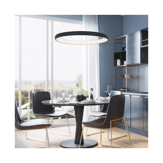 2060 PENDANT LIGHT 60W 3000K ALUMINUM & ACRYLIC SANDY BLACK FOR INDOOR SPACES Zambelis Lights
