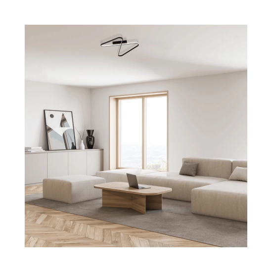 2064 CEILING LIGHT 45W 3000K ALUMINUM&SILICON SANDY BLACK SHADE Zambelis Lights