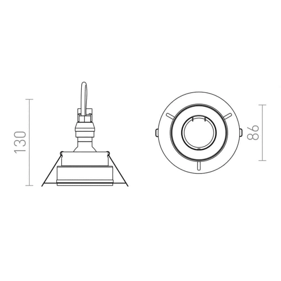 kinkiecik.pl IPSO R nieruchoma biała 230V GU10 35W R13288 Rendl light studio
