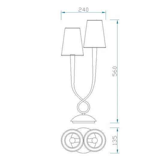 Lampa biurkowa Mantra Paola Gold 3546MA - zdjęcie dodatkowe 1