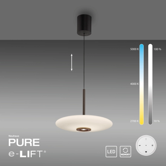 Lampa wisząca Pure E-vitrum Ciemnobrązowy 2084-34 Paul Neuhaus - zdjęcie dodatkowe 3