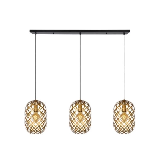 Lampa wisząca gold/mosiądz 3L WOLFRAM 21417/03/02 Lucide - zdjęcie dodatkowe 1