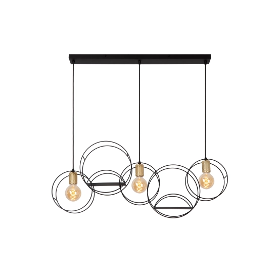 CIRCLE Lampa wisząca 3xE27 czarny 21425/03/30 Lucide - zdjęcie produktu