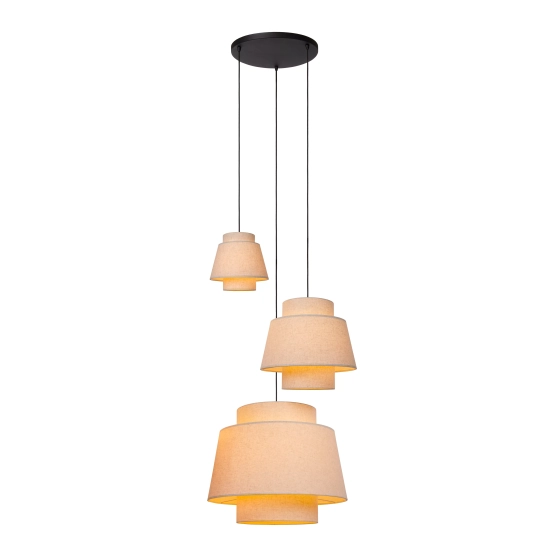 TRIBUTE Lampa wisząca 3xE27 beżowy 21435/13/38 Lucide - zdjęcie produktu