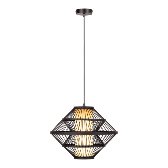 PASQUINO Lampa wisząca – Czarna – Ø40 – 1xE27 – 40W – Sklejka 21445/40/30 Lucide - zdjęcie produktu
