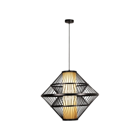 PASQUINO Lampa wisząca – Czarna – Ø60 – 1xE27 – 40W – Sklejka 21445/60/30 Lucide - zdjęcie produktu
