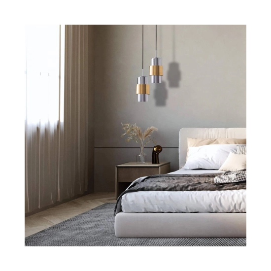 22001 PENDANT LIGHT E27 MAX 40W GOLD MATT CHROME CLASS Zambelis Lights
