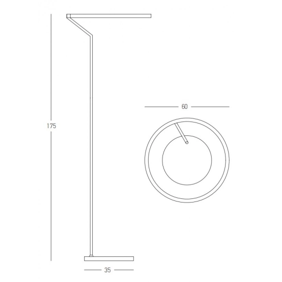 22038 FLOOR LAMP 30W 3000K METAL/ACRYLIC PORTABLE FLOOR LIGHTS FOR INDOOR SPACES Zambelis Lights