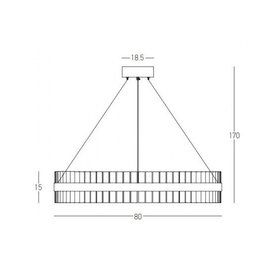 22040 PENDANT LED LIGHT 68W 3000K STAINLESS STEEL-GLASS GOLD MATT Zambelis Lights