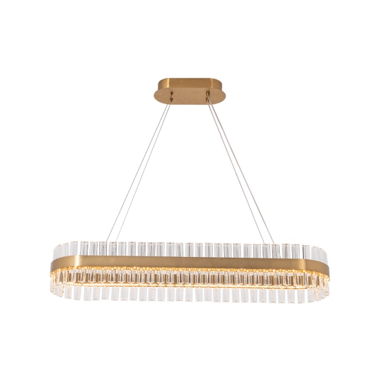 22041 PENDANT LED LIGHT 68W 3000K STAINLESS STEEL-GLASS GOLD MATT Zambelis Lights