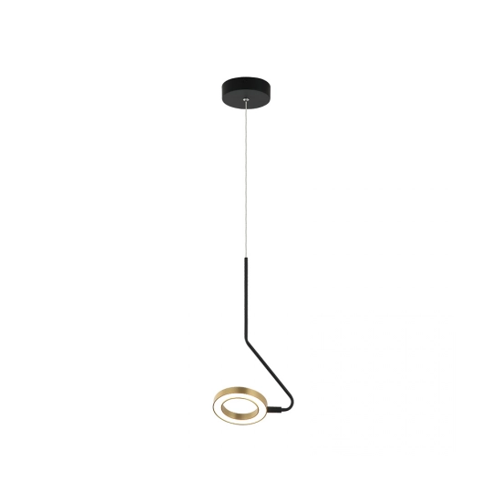 22045 PENGDANT LED LIGHT 7W 3000K ALUMINUM BLACK MATT- GOLD Zambelis Lights
