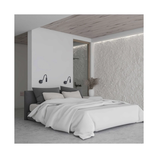 22049 HOTEL WALL LED LAMP 3W 3000K BLΑCK MATT Zambelis Lights