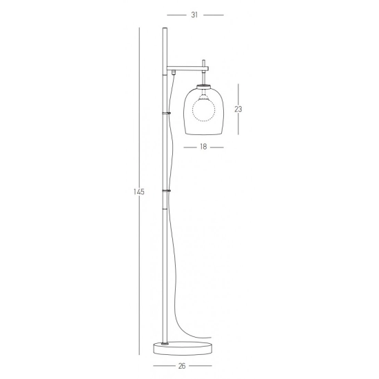 22053 FLOOR LAMP G9 5W MAX BLACK METAL - BLACK MARBLE - SMOKED & OPAL GLASS Zambelis Lights
