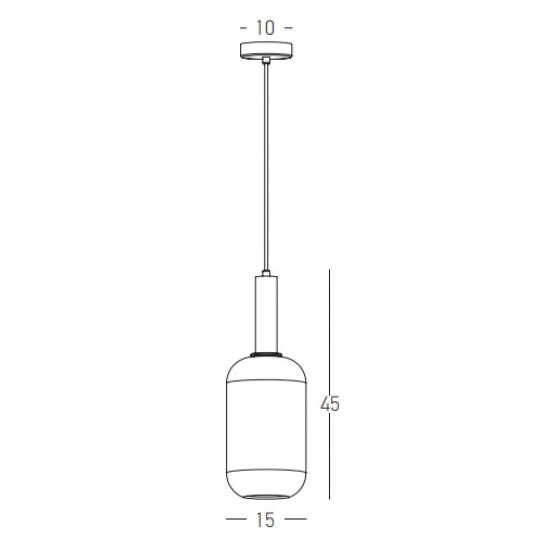 22070 PENDANT LIGHT 1XE27 MAX 40W OPAL - GOLD MATT Zambelis Lights