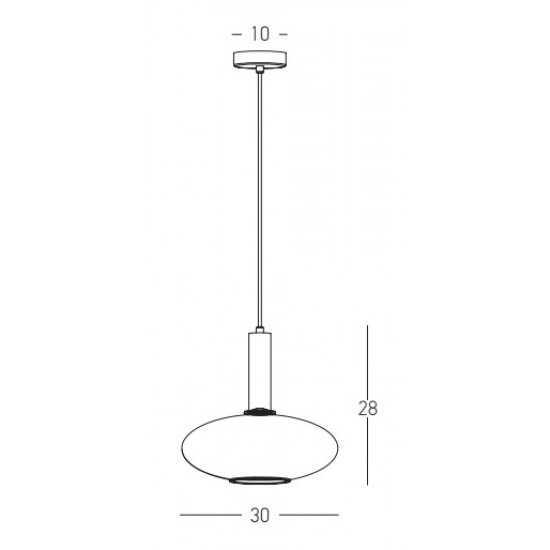 22072 PENDANT LIGHT 1XE27 MAX 40W OPAL- GOLD MATT Zambelis Lights