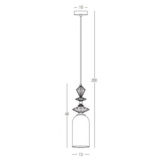 22078 PENDANT LIGHT 1XE27 MAX 40W OPAL WHITE GLASS & CERAMICS Zambelis Lights