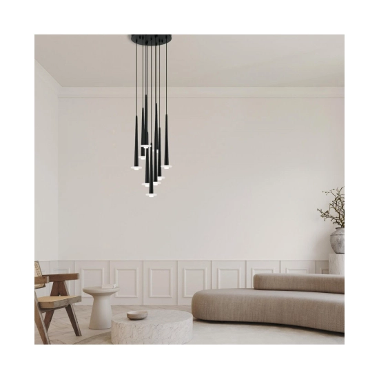 22113 PENDANT LED LIGHT 25W 3000K ALUMINUM -MARBLE BLACK Zambelis Lights