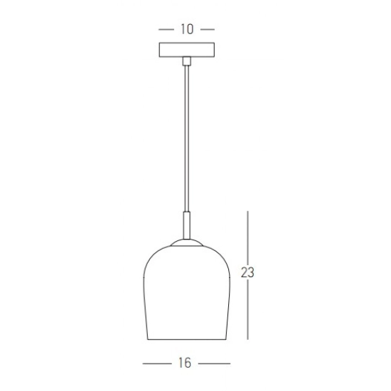 22116 PENDANT LIGHT 1XE14 GLASS CHAMPAGNE Zambelis Lights