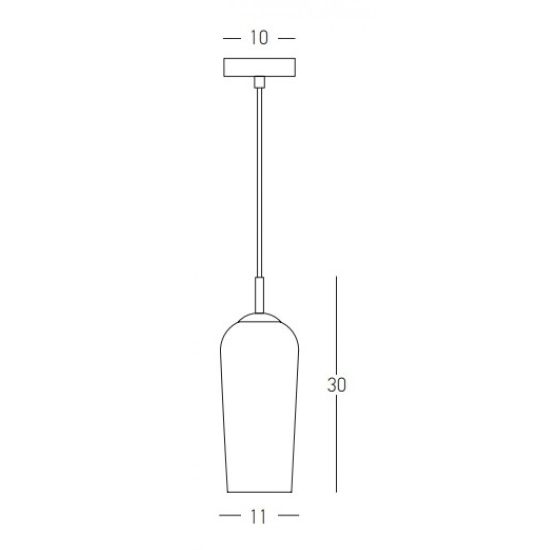 22118 PENDANT LIGHT 1XE14 GLASS CHAMPAGNE Zambelis Lights