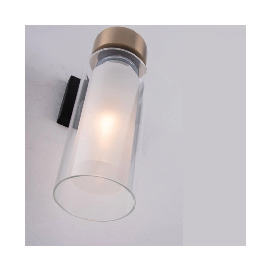22135 WALL LAMP E14 SANDY BLACK-ANTIQUE BRASS IP44 Zambelis Lights