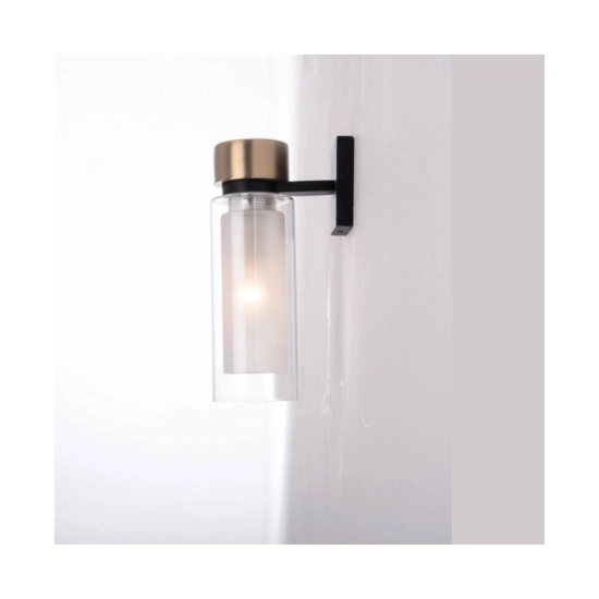 22135 WALL LAMP E14 SANDY BLACK-ANTIQUE BRASS IP44 Zambelis Lights