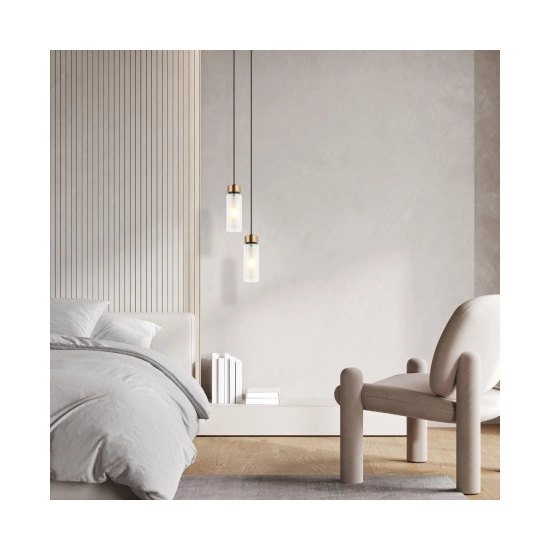 22137 PENDANT LIGHT E14 SANDY BLACK-ANTIQUE BRASS Zambelis Lights